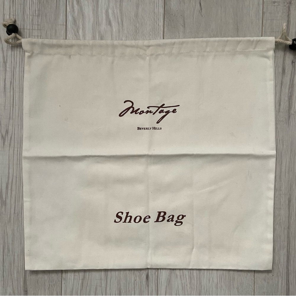 Montage Beverly Hills California Drawstring (1) Pair Shoe Travel Bag NWOT